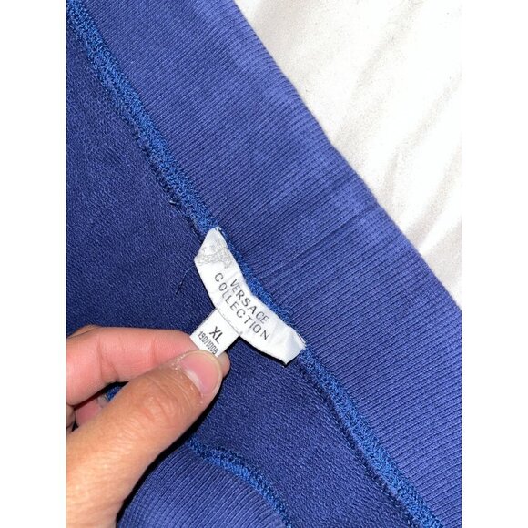 Versace Navy Blue Slim Fit Joggers Track Pants Men's Size XL - Picture 7 of 13